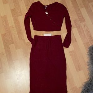 Francescas, two piece set, red, small